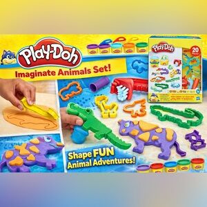 Play-Doh Imaginate Underwater Set 20 Piece Ocean Molds w/ 7 Cans Dough Hasbro